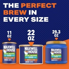 Maxwell House The Original Roast Decaf Medium Roast Ground Coffee (22 oz Canister)