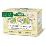 Tadin Herb & Tea Co. Chamomile & Anise Herbal Tea, Caffeine Free, 24 Tea Bags, Pack of 6