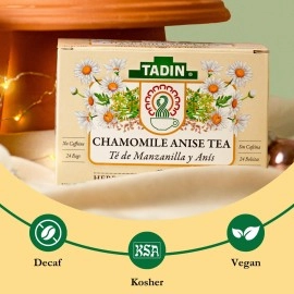 Tadin Herb & Tea Co. Chamomile & Anise Herbal Tea, Caffeine Free, 24 Tea Bags, Pack of 6
