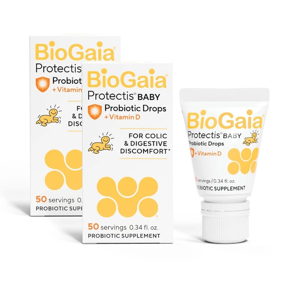 BioGaia Probiotics Drops With Vitamin D for Baby, Infants, Newborn and Kids Colic, Spit-Up, Constipation and Digestive Comfort, 1 Pediatrician Recommended Probiotic for Colic, 10 ML, 0.34 oz, 2 Pack2