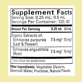 CHILDLIFE ESSENTIALS Liquid Echinacea for Kids - Immune Booster for Kids, All-Natural, Gluten-Free, Allergen-Free, Kids Echinacea Drops - Natural Orange Flavor, 1-Ounce Bottle (Pack of 2)