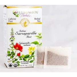 CELEBRATION HERBALS Sarsaparilla Root Organic 24 Bag, 36g/ 1.26 oz