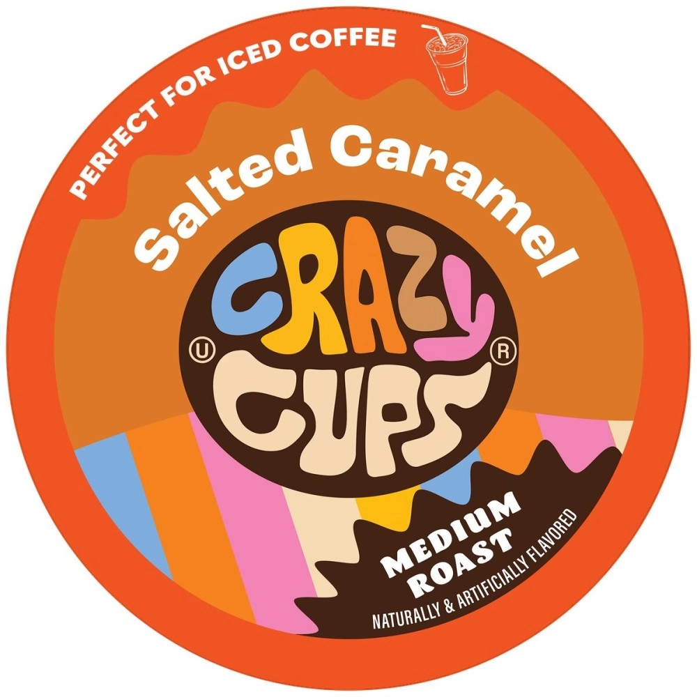 Crazy Cups Flavored Coffee, for the Keurig K Cups 2.0 Brewers, Salted Caramel, 22 Count