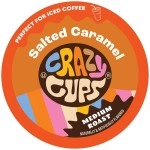 Crazy Cups Flavored Coffee, for the Keurig K Cups 2.0 Brewers, Salted Caramel, 22 Count