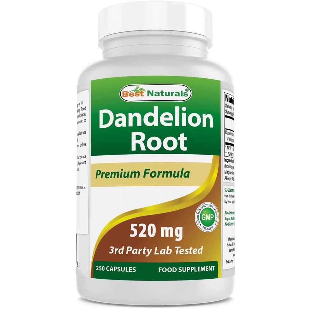 Best Naturals Dandelion Root 520 mg 250 Capsules