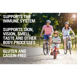 Kirkman Zinc Liquid New Formulation 16 Oz Flavored With Natural Raspberry Free Of Common Allergens 16 Ounce