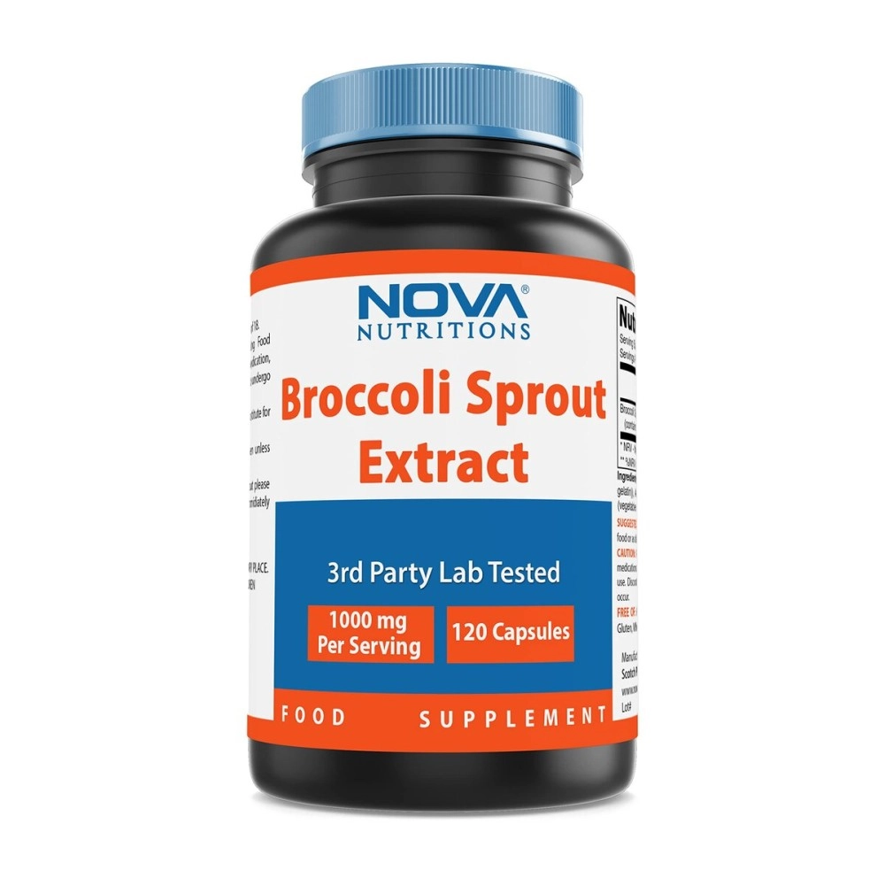 Nova Nutritions Broccoli Sprout Extract 1000 mg 120 Capsules
