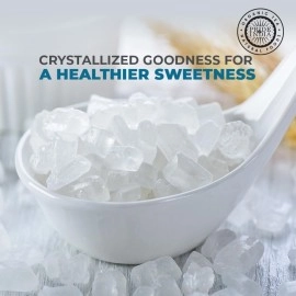 Pride Of India - Natural Crystal Rock Sugar Whole - 16 oz (454 gm) Medium Dual Sifter Jar - Authentic Indian Sugar Crystals - Used to Sweeten Milk or Tea - Offers Best Value for Money