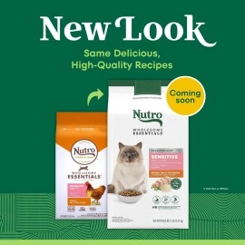 NUTRO WHOLESOME ESSENTIALS Adult Indoor Natural Dry Cat Food for Healthy Weight Farm-Raised Chicken & Brown Rice Recipe, 3 lb. Bag