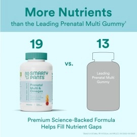 SmartyPants Vitamins Gluten-Free Prenatal Complete Daily Gummy Vitamins (30 Day Supply)- 180 Count