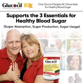 Glucocil - Premium Blood Sugar Support - Over 1 Million Bottles Sold - Supports The 3 Essentials for Healthy Blood Sugar - Since 2008