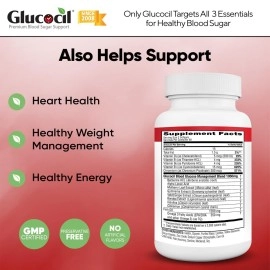 Glucocil - Premium Blood Sugar Support - Over 1 Million Bottles Sold - Supports The 3 Essentials for Healthy Blood Sugar - Since 2008