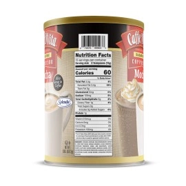 Caffe D\'Vita Sugar Free Mocha Cappuccino Mix - Sugar Free Mocha Mix, Gluten Free, No Cholesterol, No Hydrogenated Oils, No Trans Fat, 99% ine Free, Sugar Free Mocha Powder - 2 Lb Can