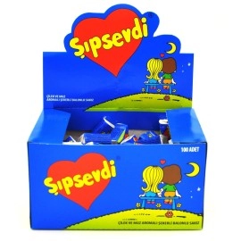 Mondelez International Love Is (Sipsevdi) Bubble Gum, Strawberry and Banana Flavoured Sugar Gum 1 Pack 100 Pieces
