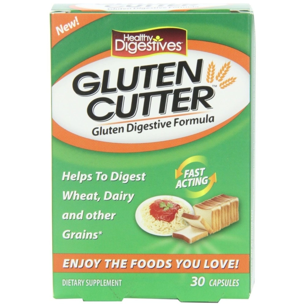 Gluten Cutter (Pack of 3) Healthy Digestives , Dietary Supplement, 30 Capsules Each