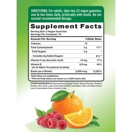 Nature\'s Truth Hair, Skin, Nails Natural Fruit Flavored Gummies, 80 Count