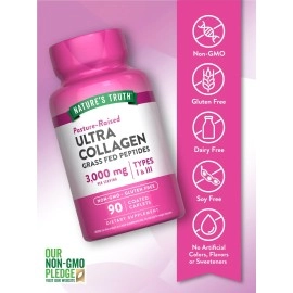 Nature\'s Truth Hydrolyzed 3000 Mg Collagen Type I & Iii with Vitamin C, 90 Count