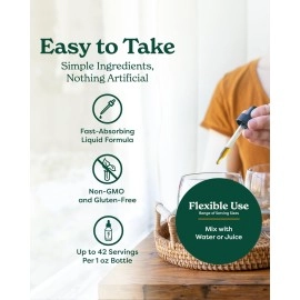 Herb Pharm Kids Certified-Organic Alcohol-Free Black Elderberry Glycerite Liquid Extract, 1 Ounce (GLKELD01)