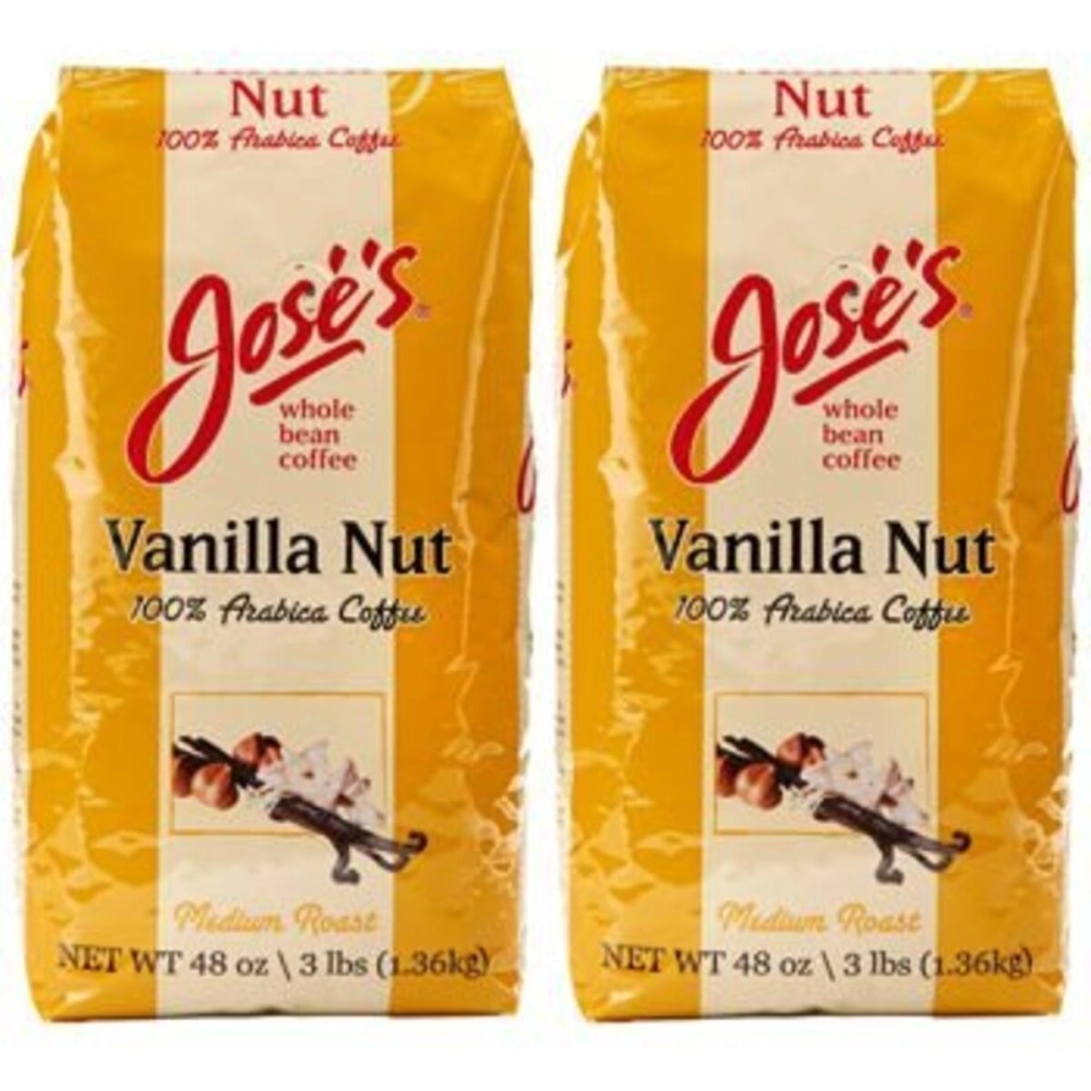 Jose s Vanilla Nut Whole Bean Coffee 3 lb. Bag 2-pack