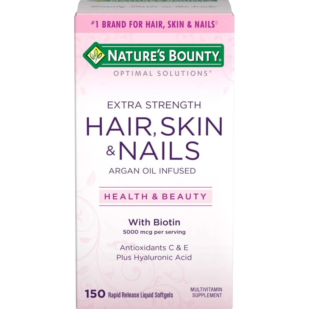 Nature\'s Bounty Optimal Solutions Hair, Skin & Nails Extra Strength, 150 Softgels