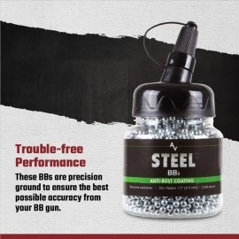 Air Venturi Steel BBS.177 Cal, 5.1 Grains, Zinc Plated, 2,500ct, Chrome, PY-P-1236, .177 Caliber/5.1 Gra