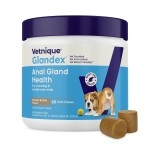 Glandex Gland Soft Chew Treats with Pumpkin for Dogs Chews with Digestive Enzymes, Probiotics Fiber Supplement for Dogs - Vet Recommended - Boot The Scoot - by Vetnique Labs (Peanut Butter, 60ct)