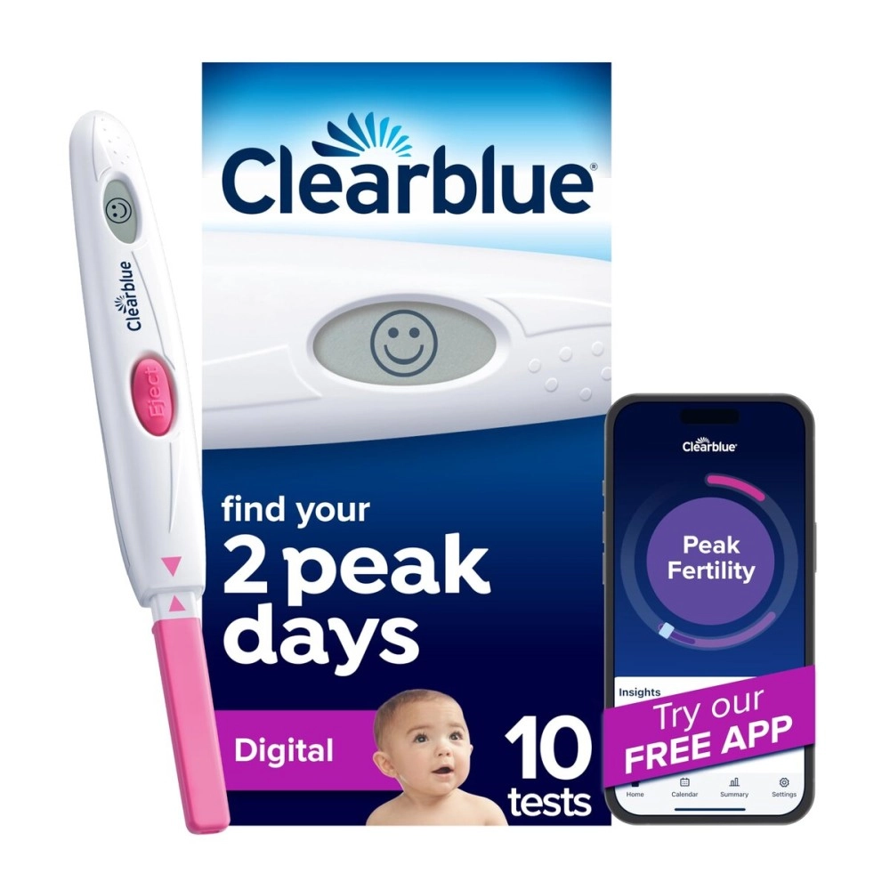 Clearblue Digital Ovulation Predictor Kit, featuring Ovulation Test with digital results, 10 Digital Ovulation Tests.