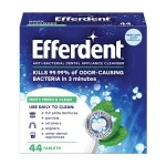 Efferdent Denture Cleaner Minty Fresh & Clean, Retainer Cleaning Tablets for Aligners, Dentures, and Dental Appliances, 44 Count