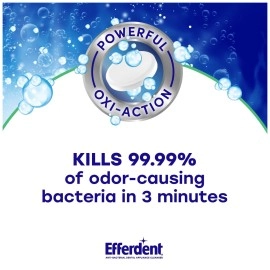 Efferdent Denture Cleaner Minty Fresh & Clean, Retainer Cleaning Tablets for Aligners, Dentures, and Dental Appliances, 44 Count