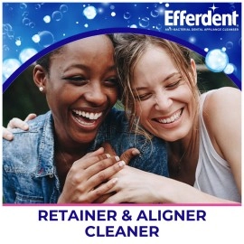 Efferdent Denture Cleaner Minty Fresh & Clean, Retainer Cleaning Tablets for Aligners, Dentures, and Dental Appliances, 44 Count
