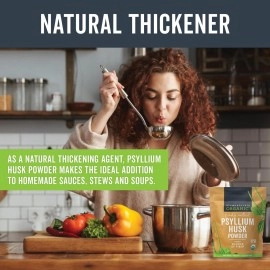 Viva Naturals Organic Psyllium Husk Powder (1.5 lbs) - Easy Mixing Fiber Supplement, Finely Ground & Non-GMO Powder for Promoting Regularity