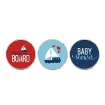 Andaz Press Nautical Baby Neutral Shower Collection, Pack of 216