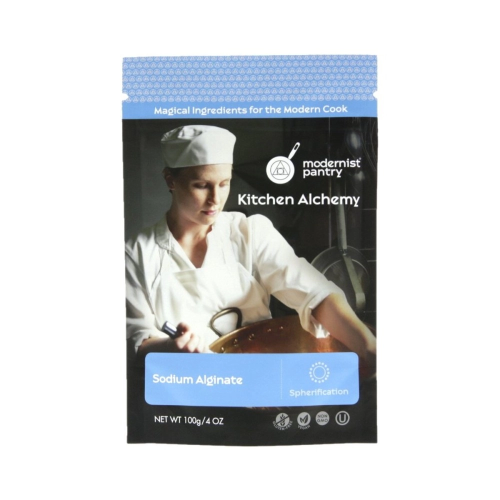 Modernist Pantry Pure Sodium Alginate (Molecular Gastronomy)  Non-GMO Vegan OU Kosher Certified- 100g/4oz