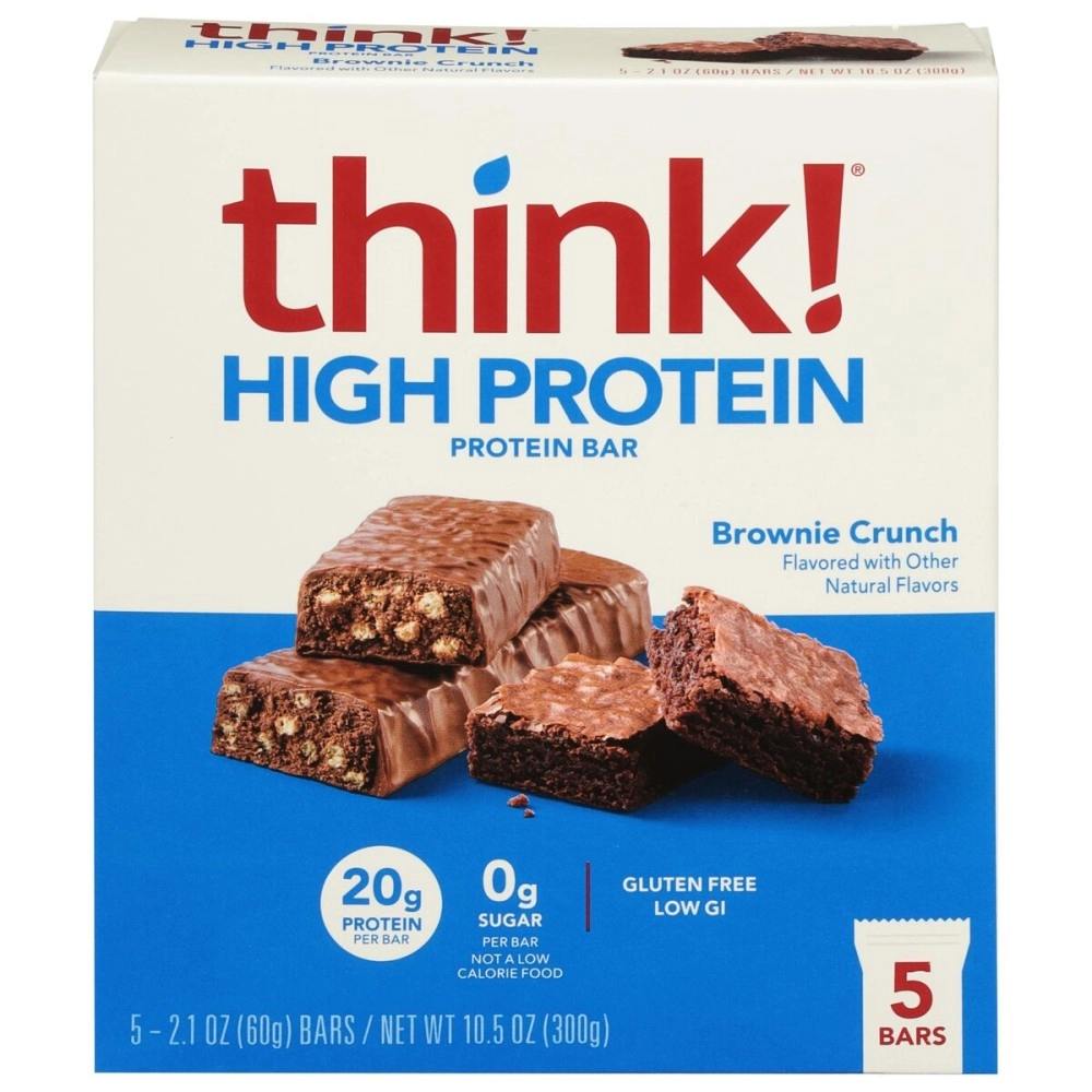 think! Glanbia Performance Thinkthin High Protein Bars, Brownie Crunch, 5 ct