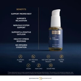 Quicksilver Scientific Liposomal GABA with L-Theanine - Emulsified Liquid GABA Supplement to Support Sleep, Focus + Stress Response (1.7oz/50ml)