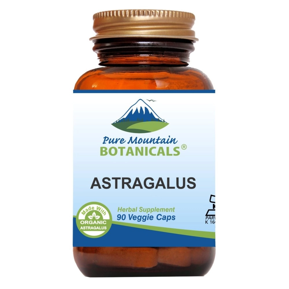 Organic Astragalus Root Capsules - 90 Kosher Vegetarian Caps - Now with 470mg Organic Astragalus Root Powder - Nature\'s Supreme Supplement for Energy & Immune Support by