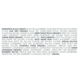 Tea Fort Tea Tasting Assortment Petite Presentation Box Tea Sampler, Assorted Variety Tea Box, 10 Handcrafted Pyramid Tea Infusers - Black Tea, White Tea, Green Tea, Herbal Tea