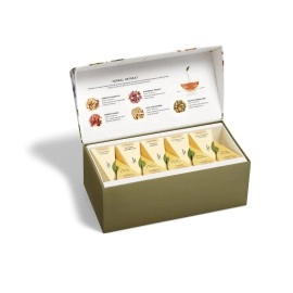 Tea Forte Herbal Retreat Presentation Box, Handcrafted Pyramid Tea Infusers, Relaxing Herbal Tea, 20 Count