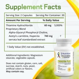 TJ Nutrition Vagus Nerve Support Parasym Plus - Patented | Digest | Autonomic Balance | Calm | Tear Production |