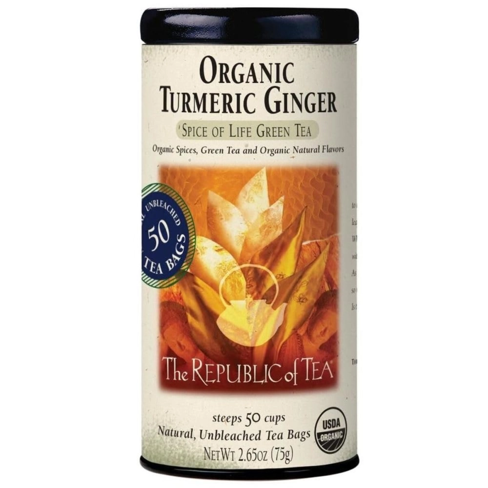 Republic Of Tea, Organic Turmeric Ginger Green Tea, 50 Count