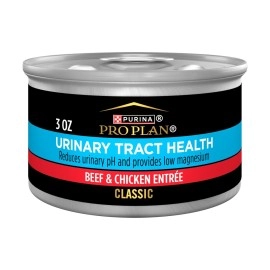 Purina Pro Plan Urinary Tract Health Beef and Chicken Entree Classic Cat Food - (Pack of 24) 3 oz. Pull-Top Cans