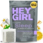 Hey Girl Tea Sleep for Bedtime - Calming Sleepytime Herbal w/Valerian Root, Chamomile, Passion Flower, Lemon Balm - Relaxing Natural Nighty Night Sleeping - Relaxation Self Care Gifts for Women
