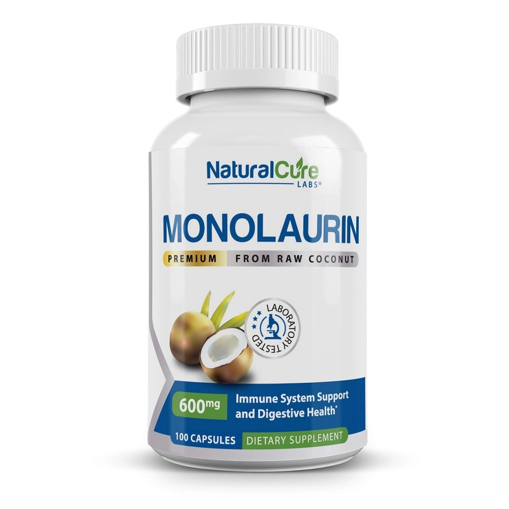 Natural Cure Labs Premium Monolaurin - 600mg, 100 Capsules