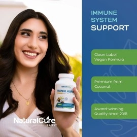 Natural Cure Labs Premium Monolaurin - 600mg, 100 Capsules