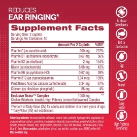 Lipo-Flavonoid Plus Ear Health Supplement | Most Effective Over the Counter Solution to Reduce Ear Ringing| 1 ENT Doctor Recommended for Tinnitus | 100 Caplets | Packaging May Vary