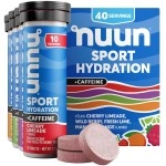 Nuun Sport + Caffeine: Electrolyte Drink Tablets, Mixed Flavor Box, 10 Count (Pack of 4)