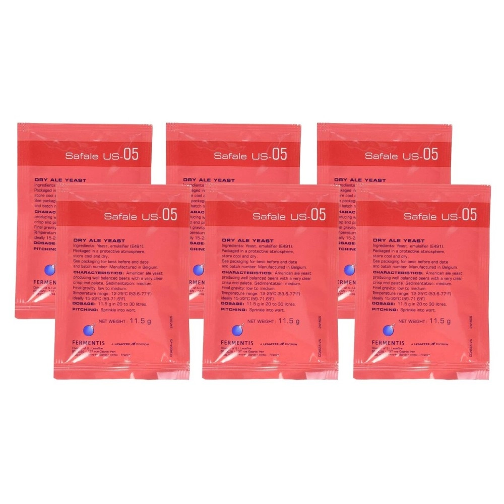 Safale US-05 (Six Packages, 11.5 g ea)