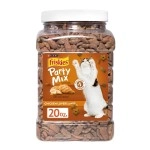 Friskies Purina Made in USA Facilities Cat Treats, Party Mix Chicken Lovers Crunch - 20 oz. Canister