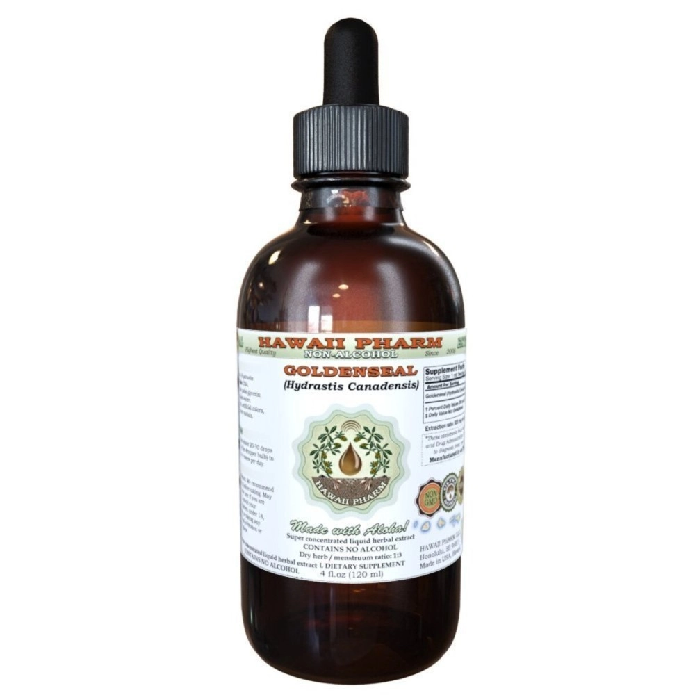 Goldenseal Alcohol-FREE Liquid Extract, Organic Goldenseal (Hydrastis Canadensis) Dried Leaf Glycerite 60ml