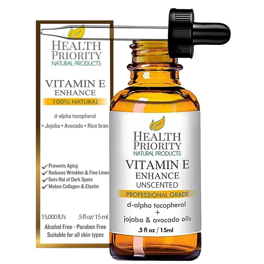 Health Priority Natural Products Vitamin E Oil for Skin and Face